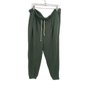 Lou & Grey Pants Joggers Womens Size XL  Green Cozy Lounge Elastic High Rise